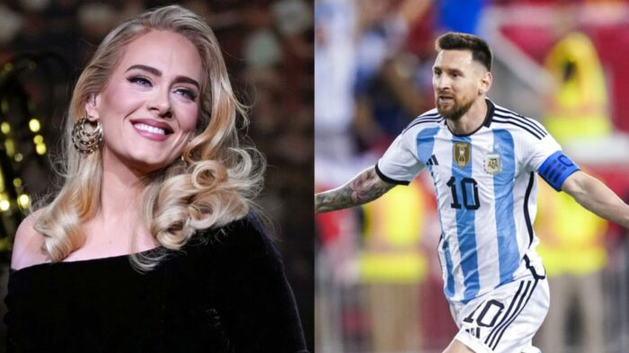Adele le grita a Messi que lo ama tras la última victoria de la Selección Argentina