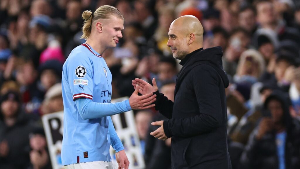 Erling Haaland Pep Guardiola (Getty Images)