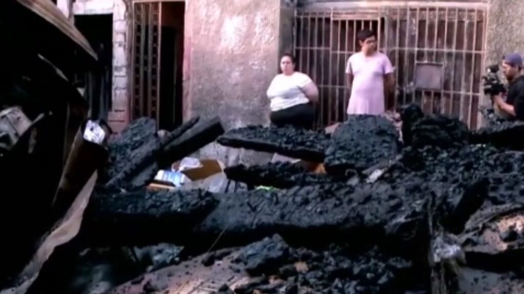 vivienda afectada por un incendio estructural en Honduras