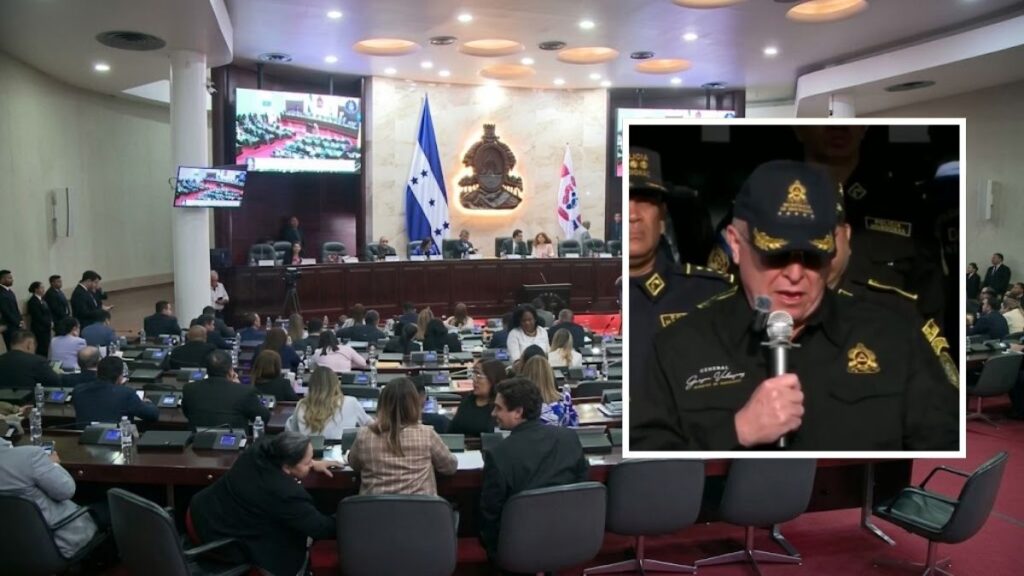 Hemiciclo legislativo del Congreso Nacional donde comparecerán las autoridades del sector seguridad de Honduras